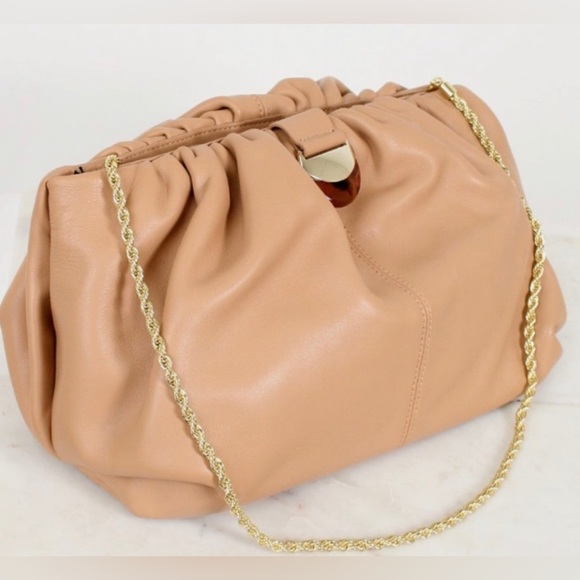 Loeffler Randall leather clutch with removable chain - Picture 1 of 12